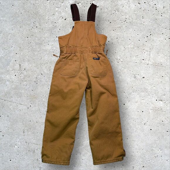 Walls Blizzard Pruf Youth Medium 8/10 Brown Insulated Bib Overalls Snow Pants - Picture 2 of 11
